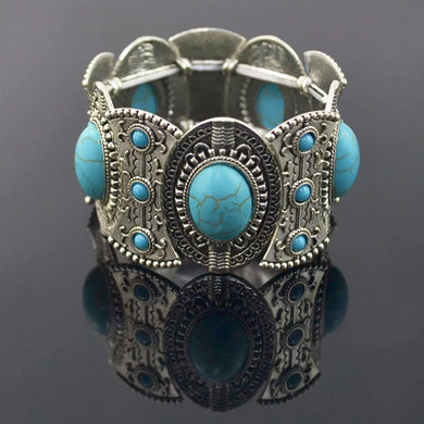 Vintage Elastic Tibetan  Bracelet Boho Acrylic Stone Bracelets