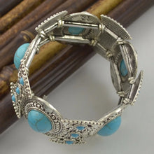 Load image into Gallery viewer, Vintage Elastic Tibetan  Bracelet Boho Acrylic Stone Bracelets