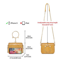 Load image into Gallery viewer, Split Leather  Crossbody Bag  Small Messenger  Shoulder Purse Crocodile Pattern