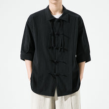 Load image into Gallery viewer, Samo Zaen Summer Men&#39;s Cotton Linen Tang Suit Hanfu Shirt Men