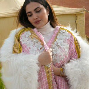 Luxury Cloak with Ebroided fabric by Designer Shereen