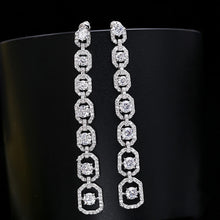 Laden Sie das Bild in den Galerie-Viewer, Long Hanging Earrings for Women Silver Color Luxury