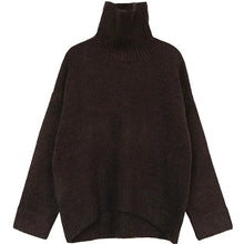 Cargar imagen en el visor de la galería, Women&#39;s Sweater Loose Turtleneck Sweaters Warm Solid Pullover Knitwear