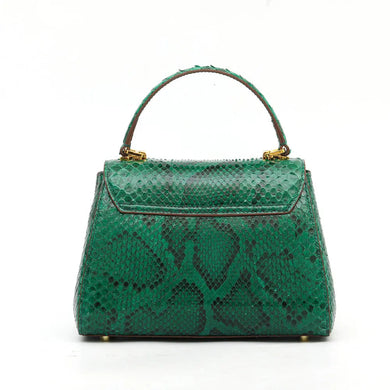 Snake Skin  Handbag Genuine Leather with Chain Bag High Grade Shoulder Crossbody Purse