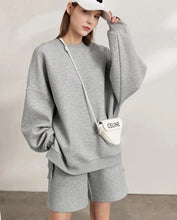 Charger l&#39;image dans la galerie, Minimalism Two Piece Set Women Casual Sweatshirt All-match Elegant Sports Pants Separately