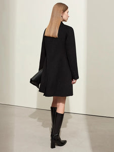 Wool Coat Mid-length Jacket With Belt Double-sided Blends