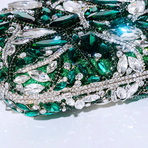 Glittering Crystal Luxury Evening Purse  Diamond Metallic Clutch