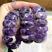 Charger l&#39;image dans la galerie, Natural Amethyst Gemstone Bracelet Natural Energy Stone Bangle Gemstone Jewelry for Woman Birthstone for Aquarius for Gift
