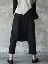 Load image into Gallery viewer, High Elastic Waist Black Knitting Long Cross Pants New Loose Fit