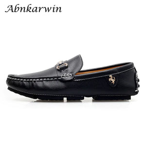 Loafers Men Leather Casual Slip-on Shoes Spring Summer Luxury Shoes Fashion Moccasin Shoe Male Mocassin Homme Plus Big Size 48