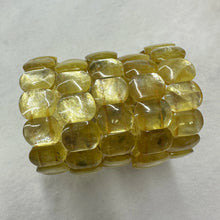 Cargar imagen en el visor de la galería, Natural Gold Lepidolite Elastic Cord Stone Bangle Bracelet Charm Gift For Jewelry Making Gift