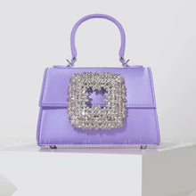 Laden Sie das Bild in den Galerie-Viewer, Diamonds Satin Handbags  Luxury Boutique  Clutch Purses Wedding  Top Quality