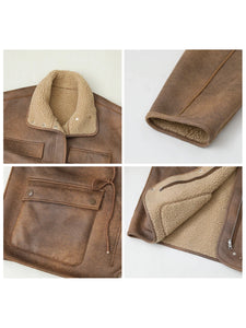Thick Warm Suede Reversible Jacket Loose Female