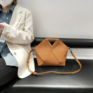 Luxury Weaving Handbag French Lady Crossbody Shoulder Bag High Quality Leather