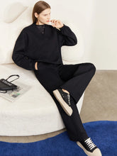 Charger l&#39;image dans la galerie, Minimalism Suits Elegant Commuter Fashion Loose Sweatshirts+Casual Straight Leg Pants