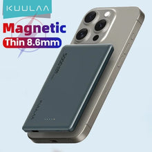 Load image into Gallery viewer, Magsafe Power Bank 5000mAh Magnetic Wireless Phone Charger External Battery 20W Fast Charging For iPhone 15 14 PowerBank