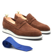 Load image into Gallery viewer, Luxury Men&#39;s Shoes Penny Cow Suede