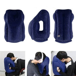 Inflatable Air Cushion Travel Pillow Headrest Chin Support Cushions for Airplane Neck Nap Pillows