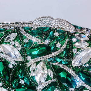 Glittering Crystal Luxury Evening Purse  Diamond Metallic Clutch