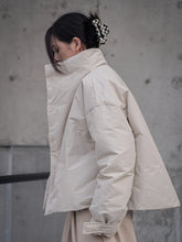 Load image into Gallery viewer, Apricot Big Size Warm Cotton-padded Coat Long Sleeve Loose Fit