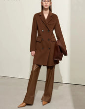 Load image into Gallery viewer, Wool Coat Mid-length Jacket With Belt Double-sided Blends