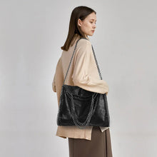 Charger l&#39;image dans la galerie, Chain Shoulder Bag Soft Large PU Leather Tote Bag