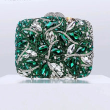 Cargar imagen en el visor de la galería, Glittering Crystal Luxury Evening Purse  Diamond Metallic Clutch