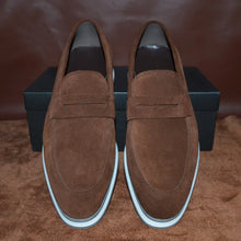 Load image into Gallery viewer, Luxury Men&#39;s Shoes Penny Cow Suede