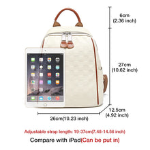 Charger l&#39;image dans la galerie, Simple  Backpack Large Capacity Light  PU Leather  Casual Rucksack