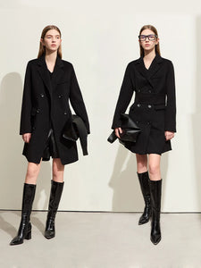 Wool Coat Mid-length Jacket With Belt Double-sided Blends