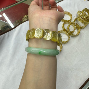 Natural Gold Lepidolite Elastic Cord Stone Bangle Bracelet Charm Gift For Jewelry Making Gift