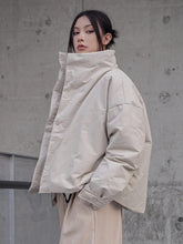 Charger l&#39;image dans la galerie, Apricot Big Size Warm Cotton-padded Coat Long Sleeve Loose Fit