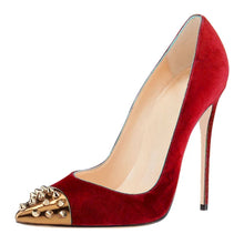 Laden Sie das Bild in den Galerie-Viewer, Women Shoes High Heels  Pumps  Pointed Toe Rivet Elegant