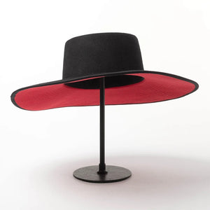 Classical  Wide Brim Splice Two Tone Wool  Hats
