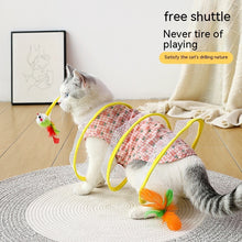 Load image into Gallery viewer, Folded Cat Tunnel S Type Cats Tunnel Spring Toy Mouse Tunnel Cat Outdoor Cat Toys For Kitten Interactive Cat Supplies