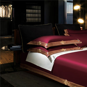 Cotton Pure Cotton Light Luxury Wine Red Bedding Cover