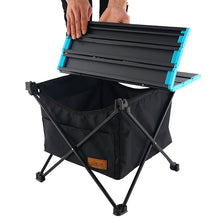 Cargar imagen en el visor de la galería, Outdoor Folding Table Storage Basket Round Picnic Table Hanging Bag Portable Invisible Pocket Waterproof Storage