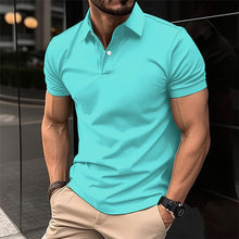 Cargar imagen en el visor de la galería, Samo Zaen Polo Shirt Men Solid Color Button Lapel Button Top