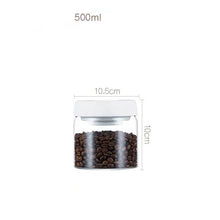 Laden Sie das Bild in den Galerie-Viewer, Vacuum Sealed Jug Set Black Coffee Beans Glass Airtight Canister Kitchen Food Grains Candy Keep Good Storage Jar Set Kitchen Gadgets