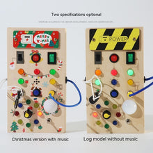 Load image into Gallery viewer, Children&#39;s Wooden Busy Board Switch Lights Circuit Board