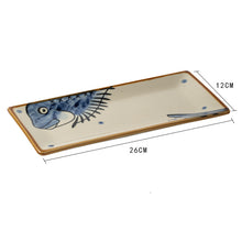 Charger l&#39;image dans la galerie, Underglaze Creative Tableware Rectangular Ceramic Cooking Sushi Plate