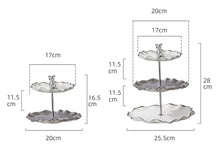 Cargar imagen en el visor de la galería, Ceramic Skewer Count Heart Plate Cake Stand Afternoon Tea Three-layer Fruit Plate tableware