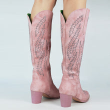 Cargar imagen en el visor de la galería, High-heeled Ethnic Embroidery 35-43 High-top Women&#39;s Boots