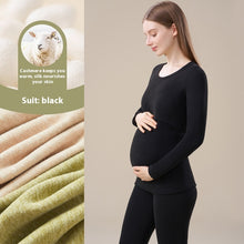 Laden Sie das Bild in den Galerie-Viewer, Cashmere Silk Edging Pregnant Women Warm Suit