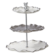 Cargar imagen en el visor de la galería, Ceramic Skewer Count Heart Plate Cake Stand Afternoon Tea Three-layer Fruit Plate tableware