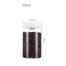 Laden Sie das Bild in den Galerie-Viewer, Vacuum Sealed Jug Set Black Coffee Beans Glass Airtight Canister Kitchen Food Grains Candy Keep Good Storage Jar Set Kitchen Gadgets