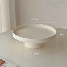 Charger l&#39;image dans la galerie, Round High Foot Fruit Plate Jewelry Storage Display Tray