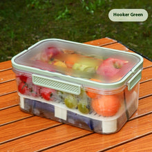 Cargar imagen en el visor de la galería, Portable Draining Vegetables Refrigerator Crisper Outdoor Picnic Basket Snacks Fruit Storage Box