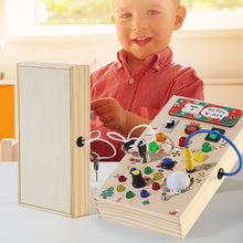 Load image into Gallery viewer, Children&#39;s Wooden Busy Board Switch Lights Circuit Board