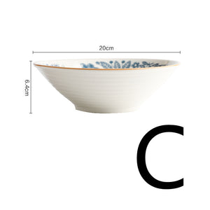 Ceramic Tableware Lace Bowl And Plate Combination